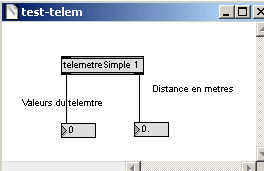 Données du télémetre simple Midi.