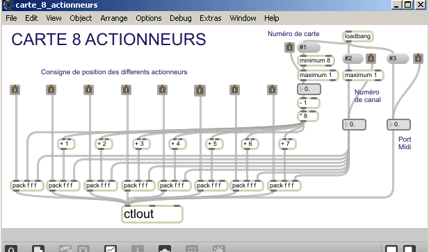 Patch Max 6 pour carte 8 Actionneurs Out.