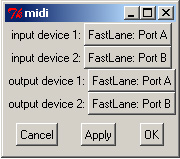 Configuration Midi en PureData.