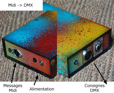 Bo&icirc;tier midi-to-DMX.